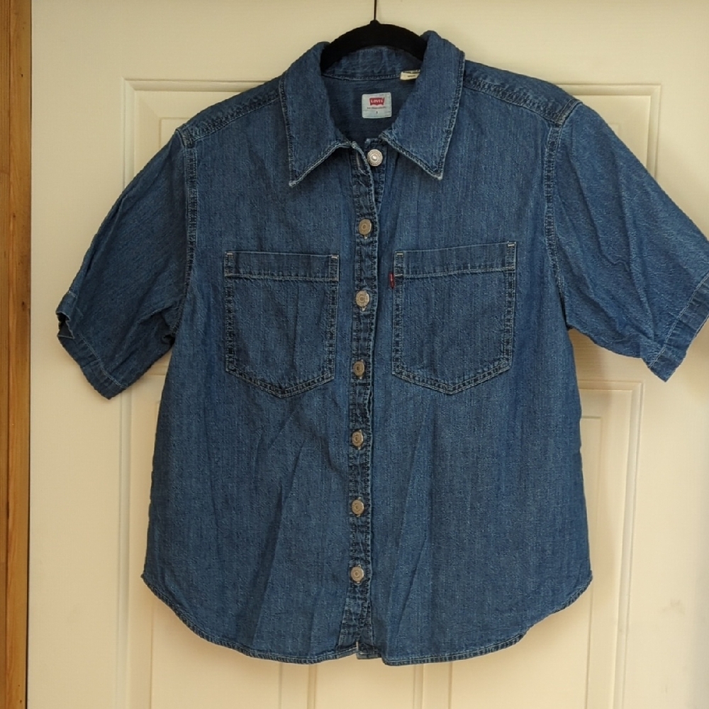 Levi's Blue Denim Button-Up Shirt